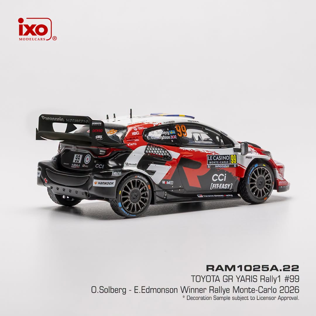 Toyota GR Yaris Rally1 #99 O.Solberg/E.Edmondson Rallye Monte Carlo 2026 1:43 Ixo Models