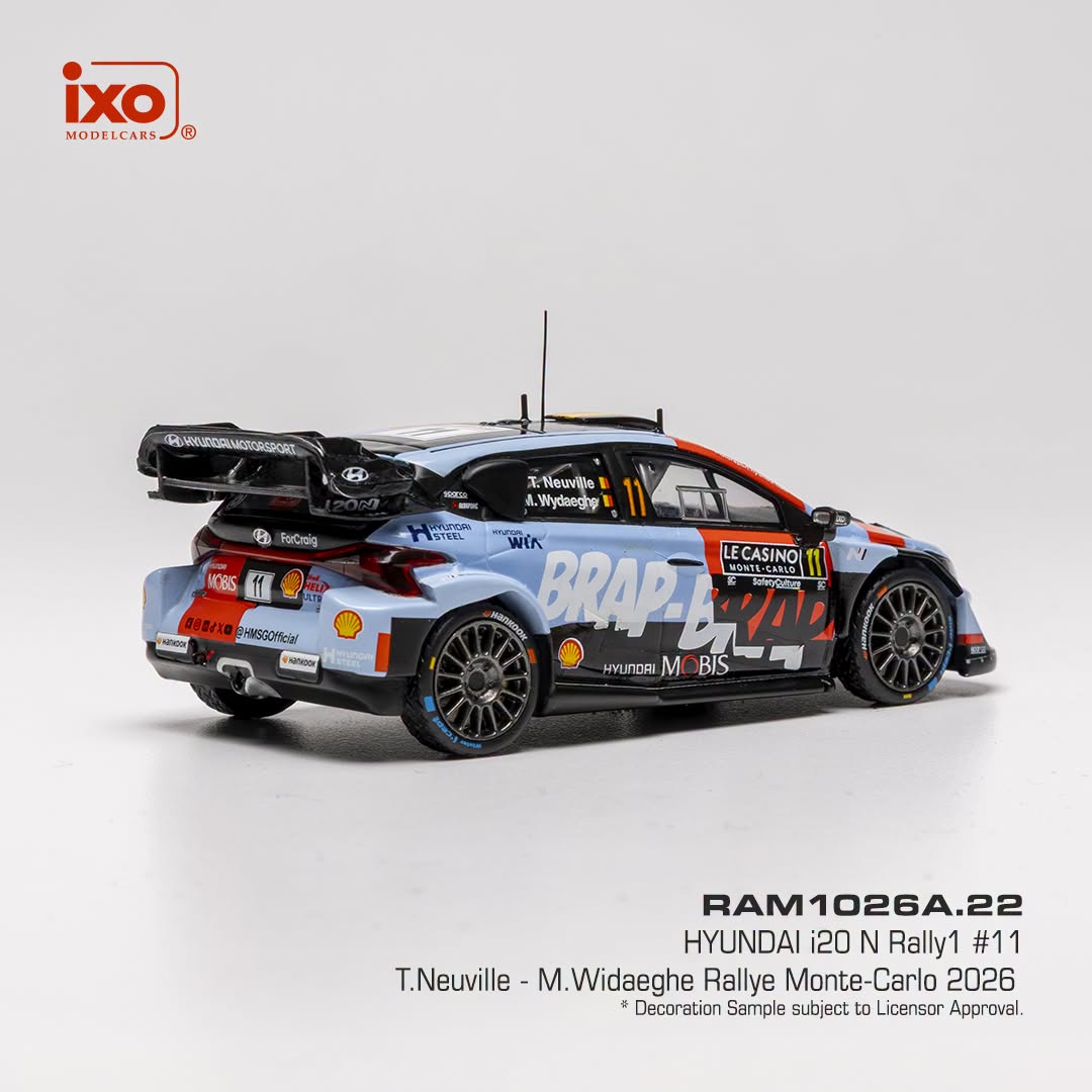 Hyundai i20 N Rally1 #11 T.Neuville/M.Wydaeghe Rallye Monte-Carlo 2026 1:43 Ixo Models
