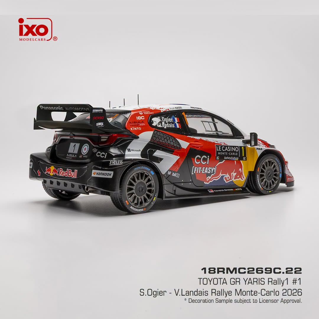 Toyota GR Yaris Rally1 #1 S.Ogier/V.Landais Rallye Monte Carlo 2026 1:18 Ixo Models