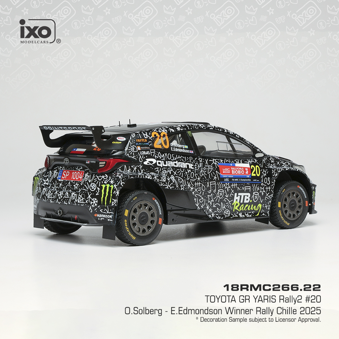 Toyota GR Yaris Rally2 #20 O.Solberg/E.Edmondson Rally Chile 2025 1:18 Ixo Models