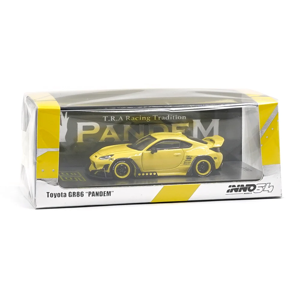 Toyota GT86 *Pandem* yellow 1:64 Inno Models