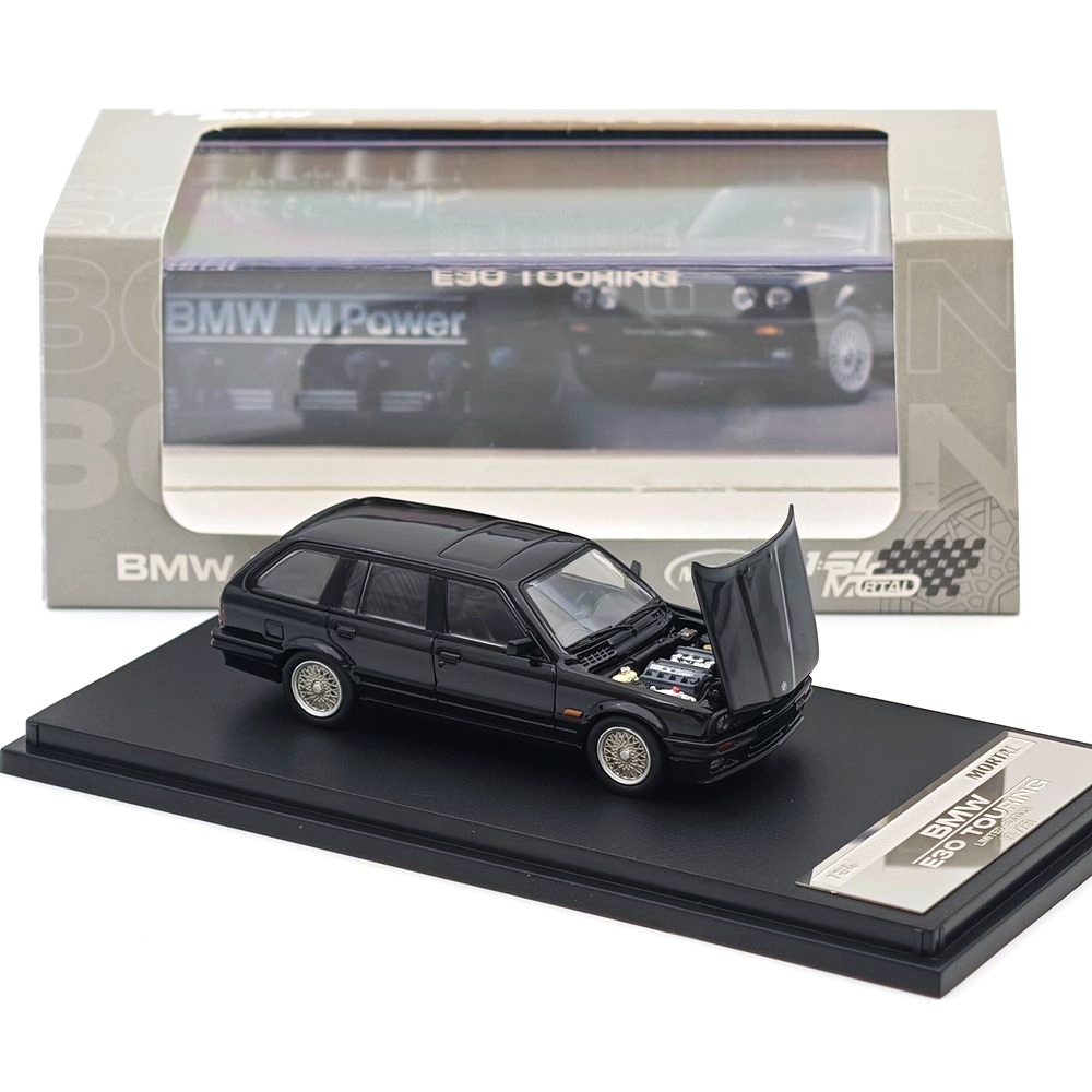 BMW E30 Touring Wagon black 1:64 Mortal Model