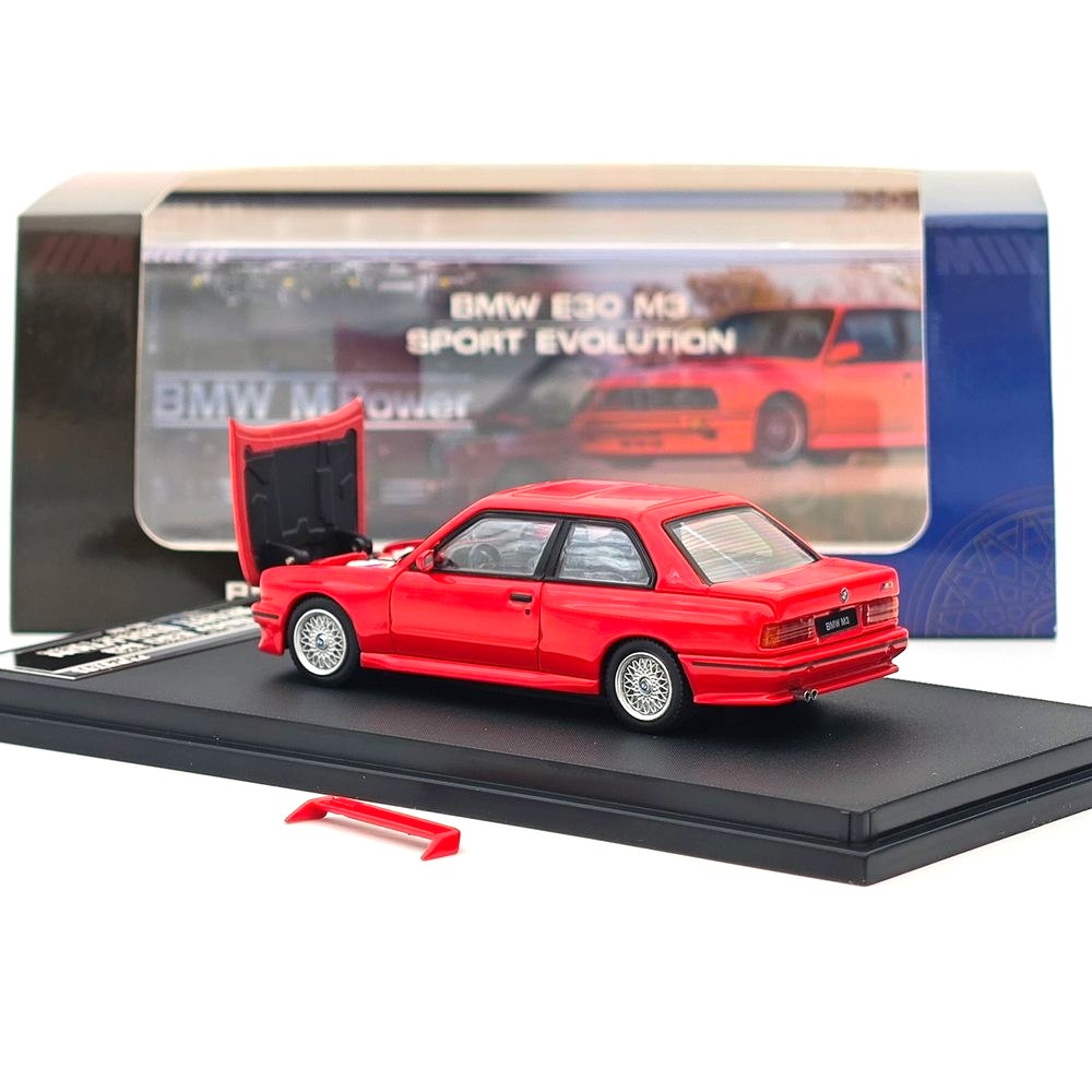 BMW E30 M3 Sport Evolution pearl red 1:64 Mortal Model