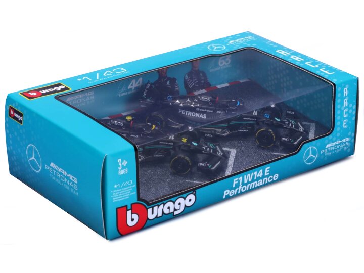 Set 2x Mercedes-Benz AMG W15 #44 L.Hamilton + #63 G.Russell 2024 1:43 Bburago