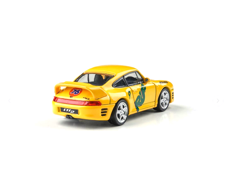 Porsche 911 993 RUF CTR 2 Coupe #9 Rally Pikes Peak International Hill Climb LHD 1995 yellow 1:64 Para64
