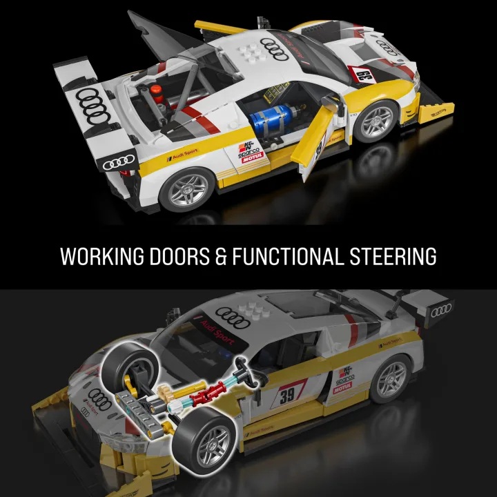 Audi R8 LMS Hot Wheels *Elite Series* 2015 white/yellow 1:16 Hot Wheels Brick Shop