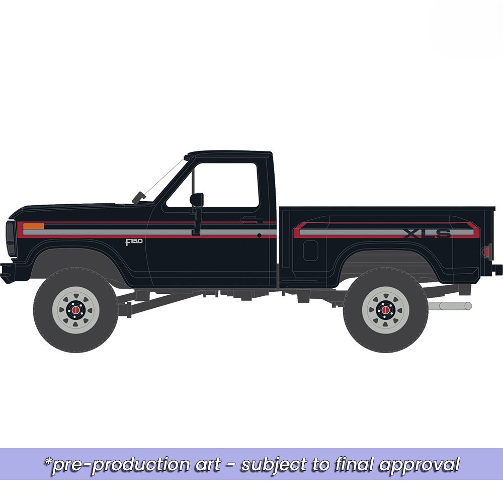 Ford F-150 XLS Flareside 4x4 1983 raven black 1:64 Ixo America