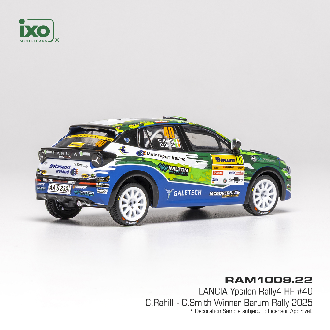 Lancia Ypsilon Rally4 HF #40 Rahill/Smith Barum Rally 2025 1:43 Ixo Models