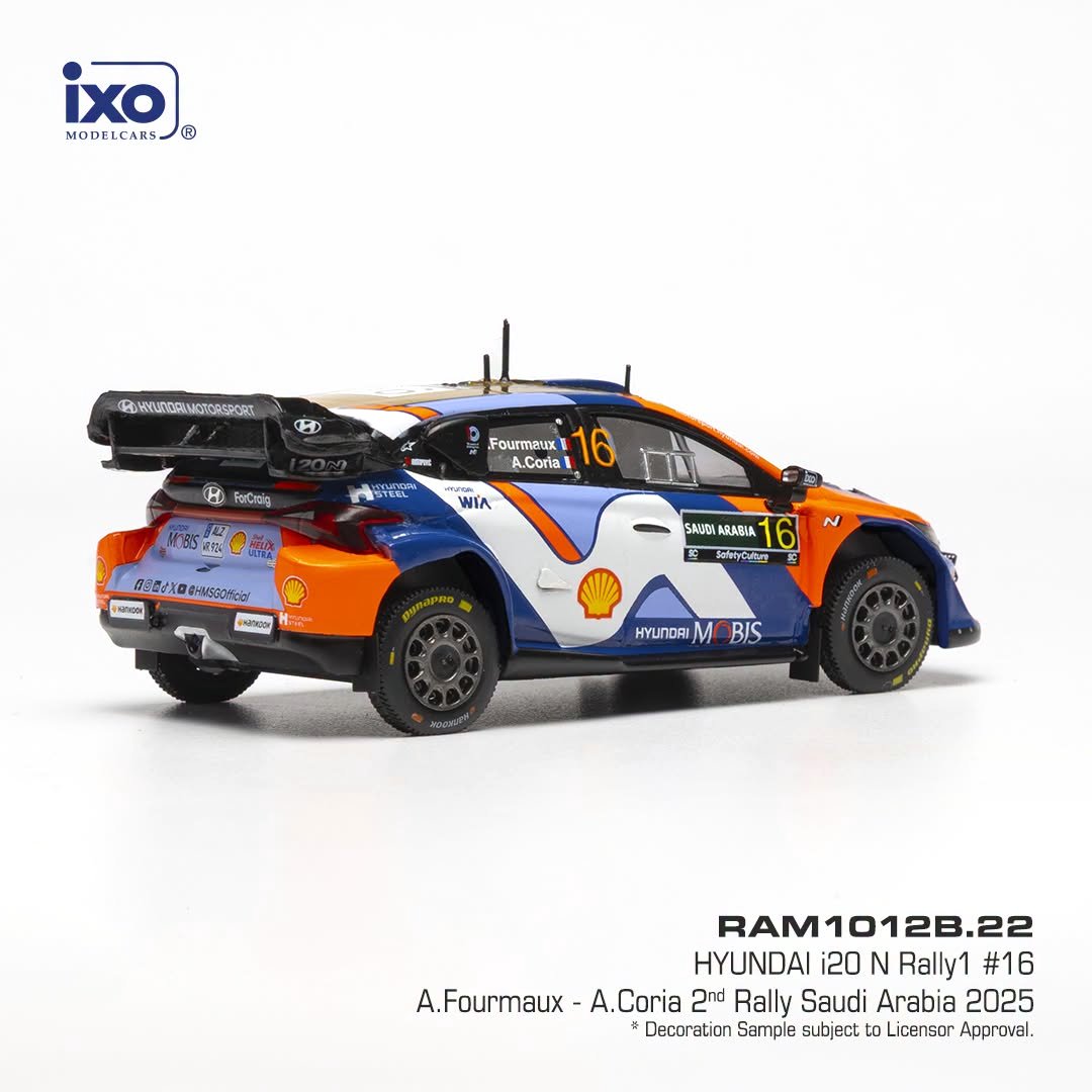 Hyundai i20 N Rally1 #16 Fourmaux/Coria Rally Saudi Arabia 2025 1:43 Ixo Models