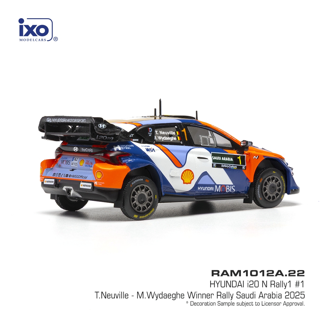 Hyundai i20 N Rally1 #1 Neuville/Wydaeghe Rally Saudi Arabia 2025 1:43 Ixo Models