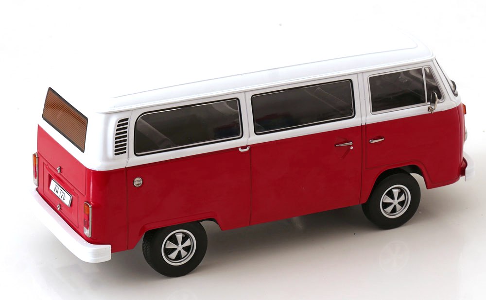 Volkswagen T2b Bus 1972 red/white with Fuchs Rims  1:18 KK Scale