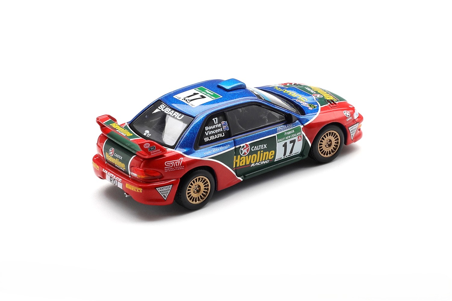 Subaru Impreza WRC98 Subaru Rally Team Australia #17 P. 'Possum' Bourne/C.Vincent Rally New Zealand 2000 1:64 Mini GT