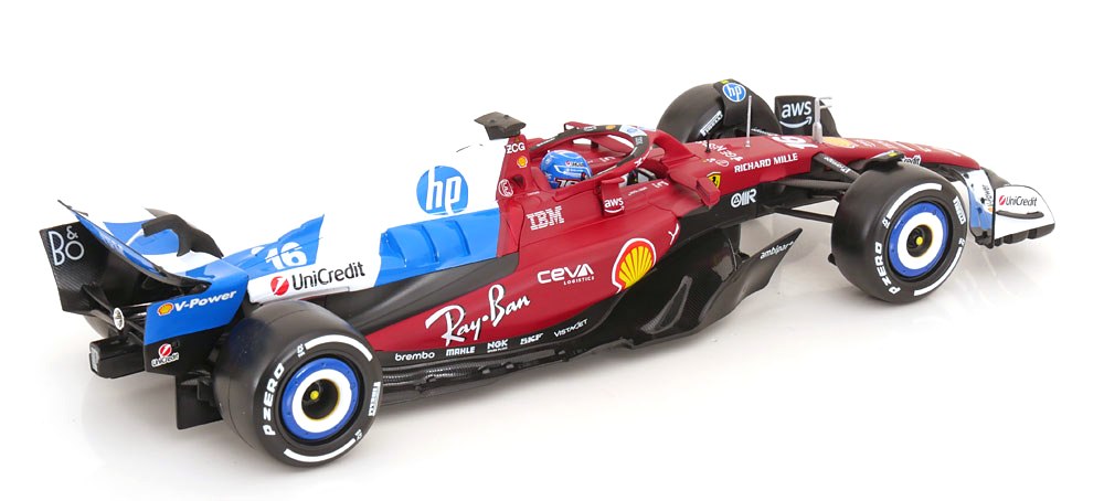 Ferrari F1 SF-25 Scuderia Ferrari #16 C.Leclerc Miami GP 2025 with Showcase 1:18 Bburago