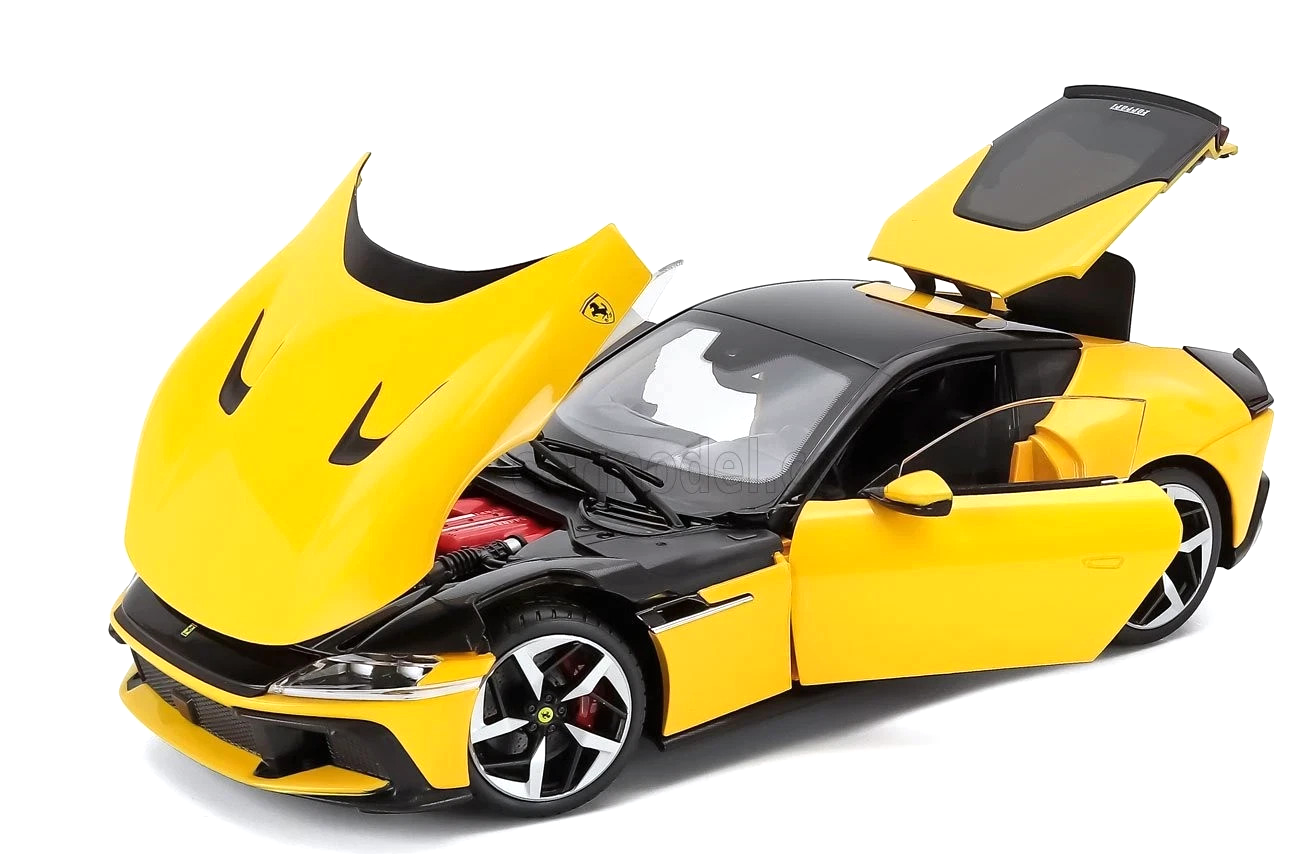Ferrari 12Cilindri 2024 giallo Modena with Showcase 1:18 Polistil