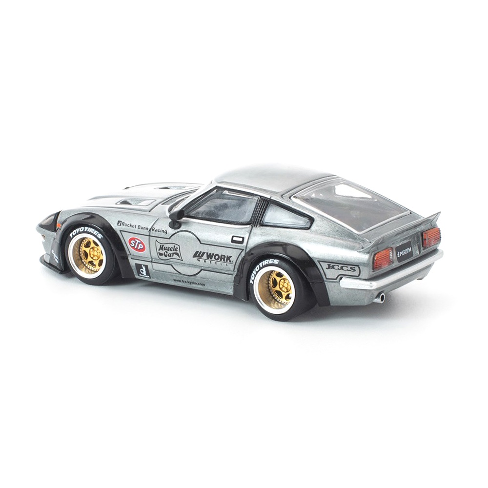 Datsun Pandem 280ZX raw metal 1:64 Pop Race Limited