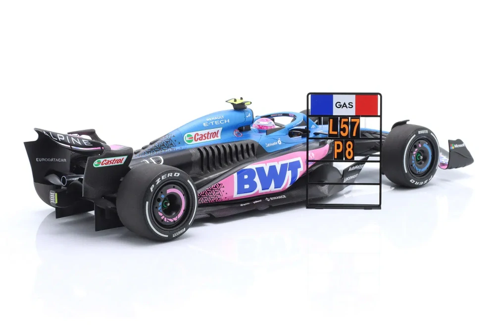 Alpine BWT F1 Team A523 #10 Pierre Gasly 8th Miami GP 2023 1:18 Minichamps