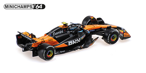 McLaren MCL39 #4 L.Norris World Champion Abu Dhabi GP 2025 with Standing Figurine Pitboard & Position Board 1:64 Minichamps