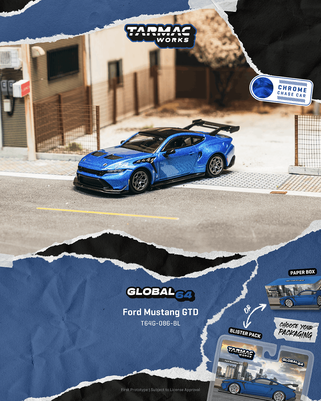 Ford Mustang GTD blue 1:64 Tarmac