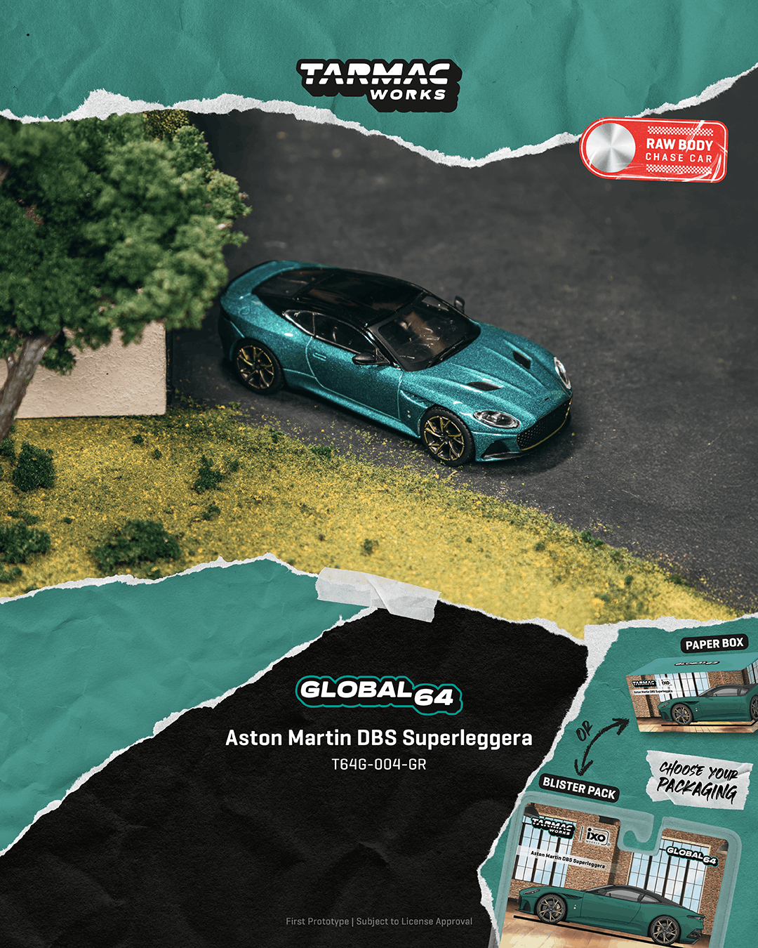 Aston Martin DBS Superleggera green metallic 1:64 Tarmac