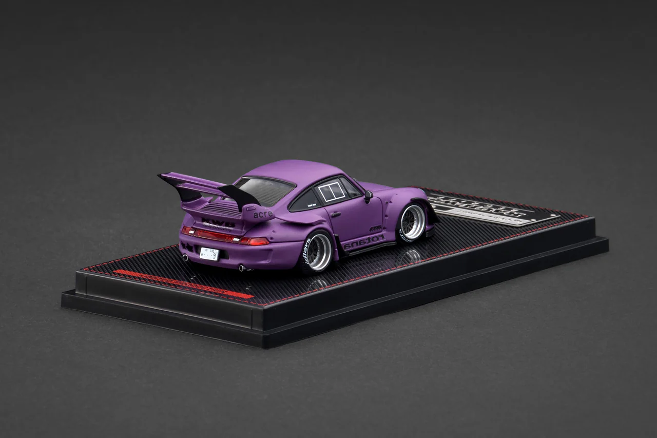 Porsche RWB 993 matt purple 1:64 Ignition Model