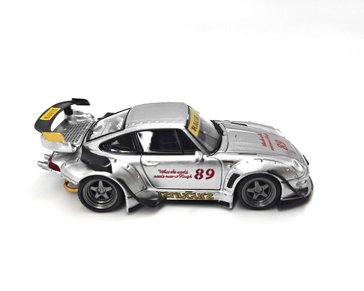 Porsche RWB 993 With Low Tail #89 Zamac grey 1:64 Street Weapon
