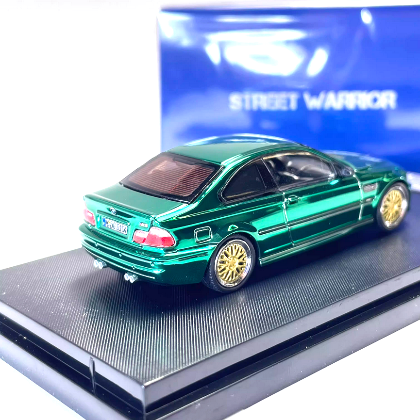 BMW E46 chrome green 1:64 Street Weapon