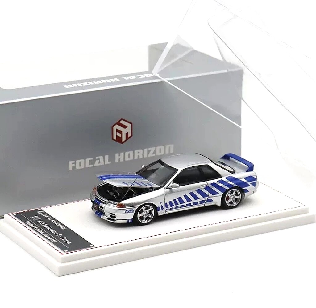 Nissan Skyline GTR-R32 Nismo S Tune *Fast & Furious* silver/blue 1:64 Focal Horizon