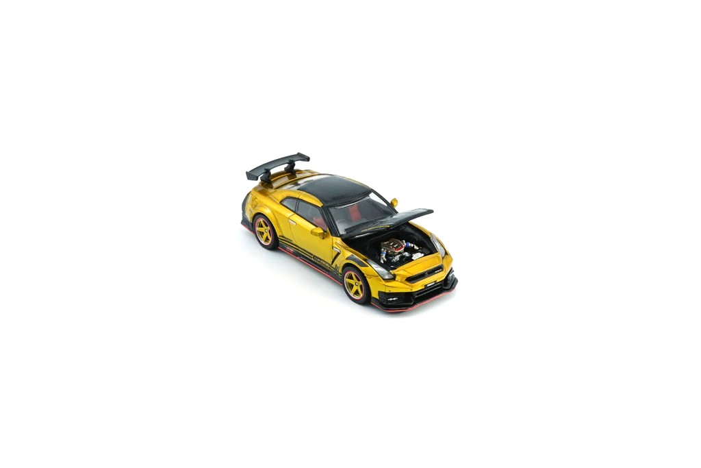Nissan 35 GT-R Top Secret *RHD* Tokyo Auto Salon Japan 2026 gold/carbon 1:64 BM Creations