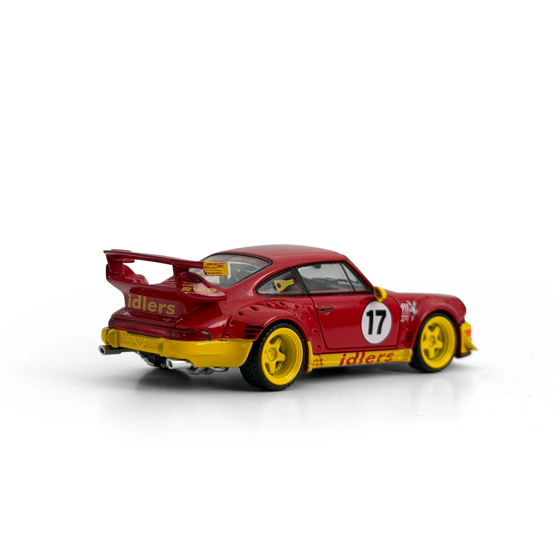 Porsche RWB 964 #17 Idlers Club red/yellow 1:64 ModelModel