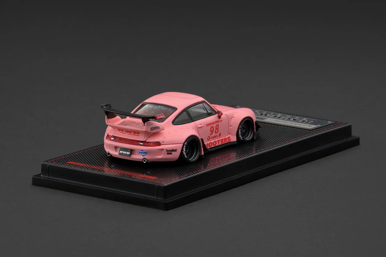 Porsche RWB 993 matte pink 1:64 Ignition Model