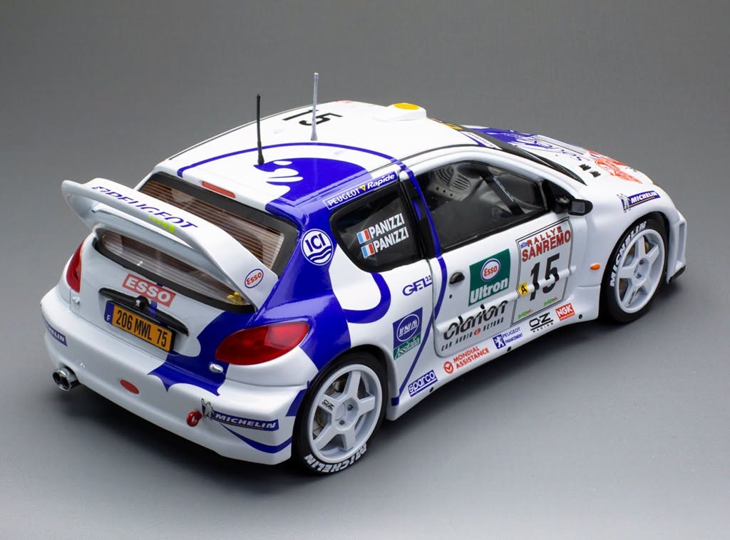 Peugeot 206 WRC #15 G.Panizzi/H.Panizzi Rally San Remo 1999 1:18 Sun Star