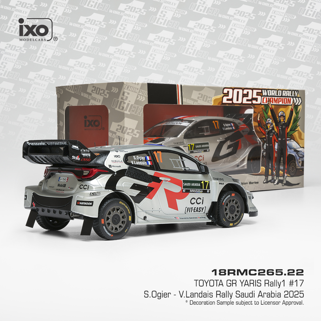 Toyota GR Yaris Rally1 #17 Ogier/Landais Rally Saudi Arabia 2025 1:18 Ixo Models