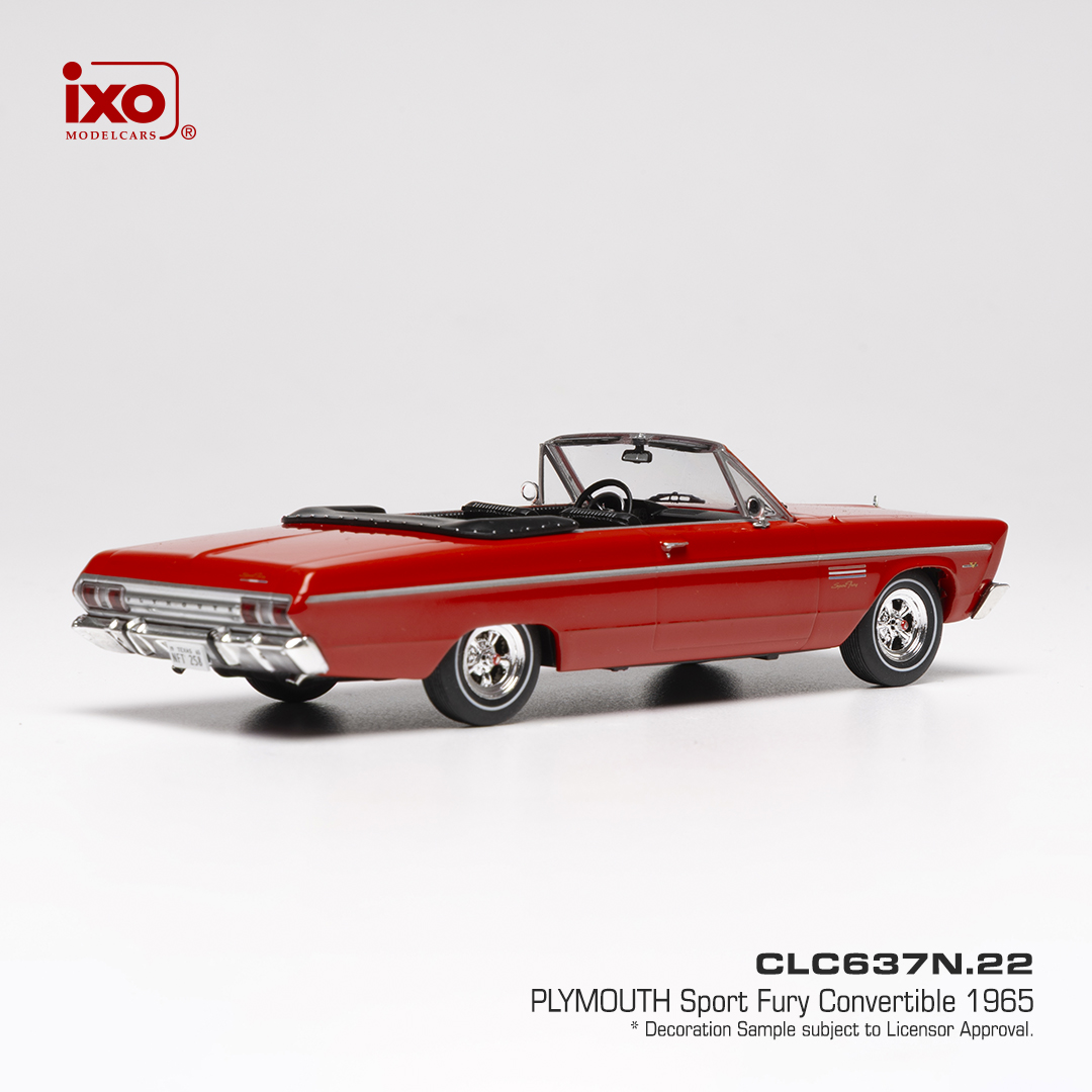 Plymouth Sport Fury Convertible 1965 red 1:43 Ixo Models