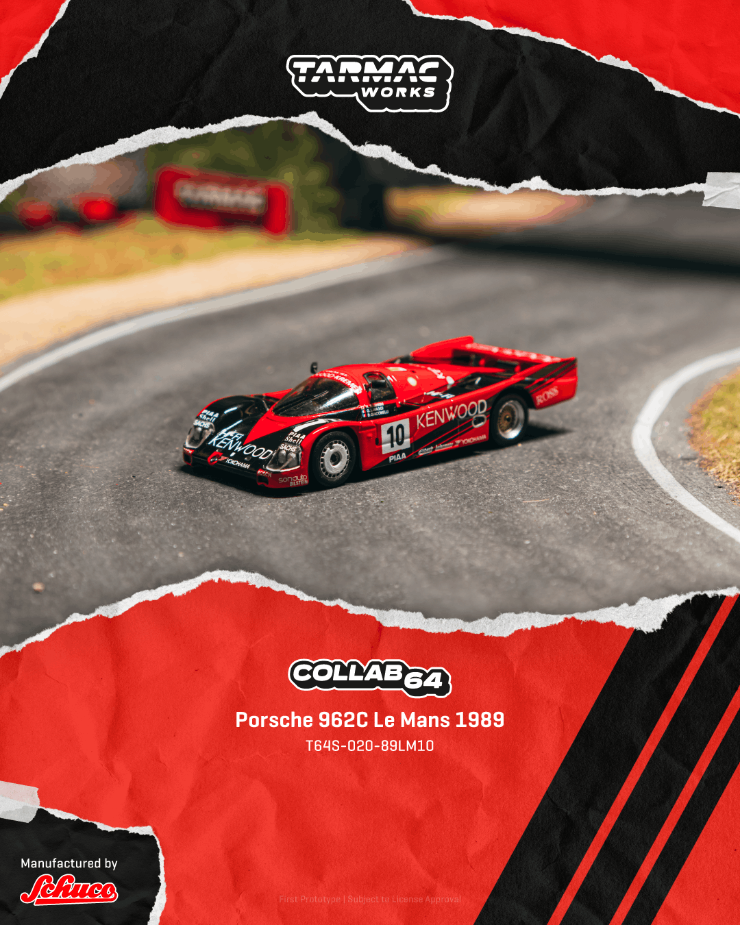 Porsche 962C Porsche Kremer Racing #10 K.Takahashi/B.Giacomelli/G.Lavaggi 24H Le Mans 1989 1:64 Tarmac