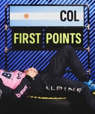 BWT Alpine F1 Team A526 #43 F.Colapinto 10th Chinese GP 2026 with Pit Board 1:43 Spark