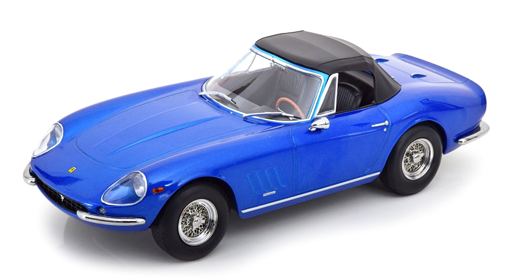 Ferrari 275 GTB/4 NART Spider 1967 blue metallic 1:18 KK Scale