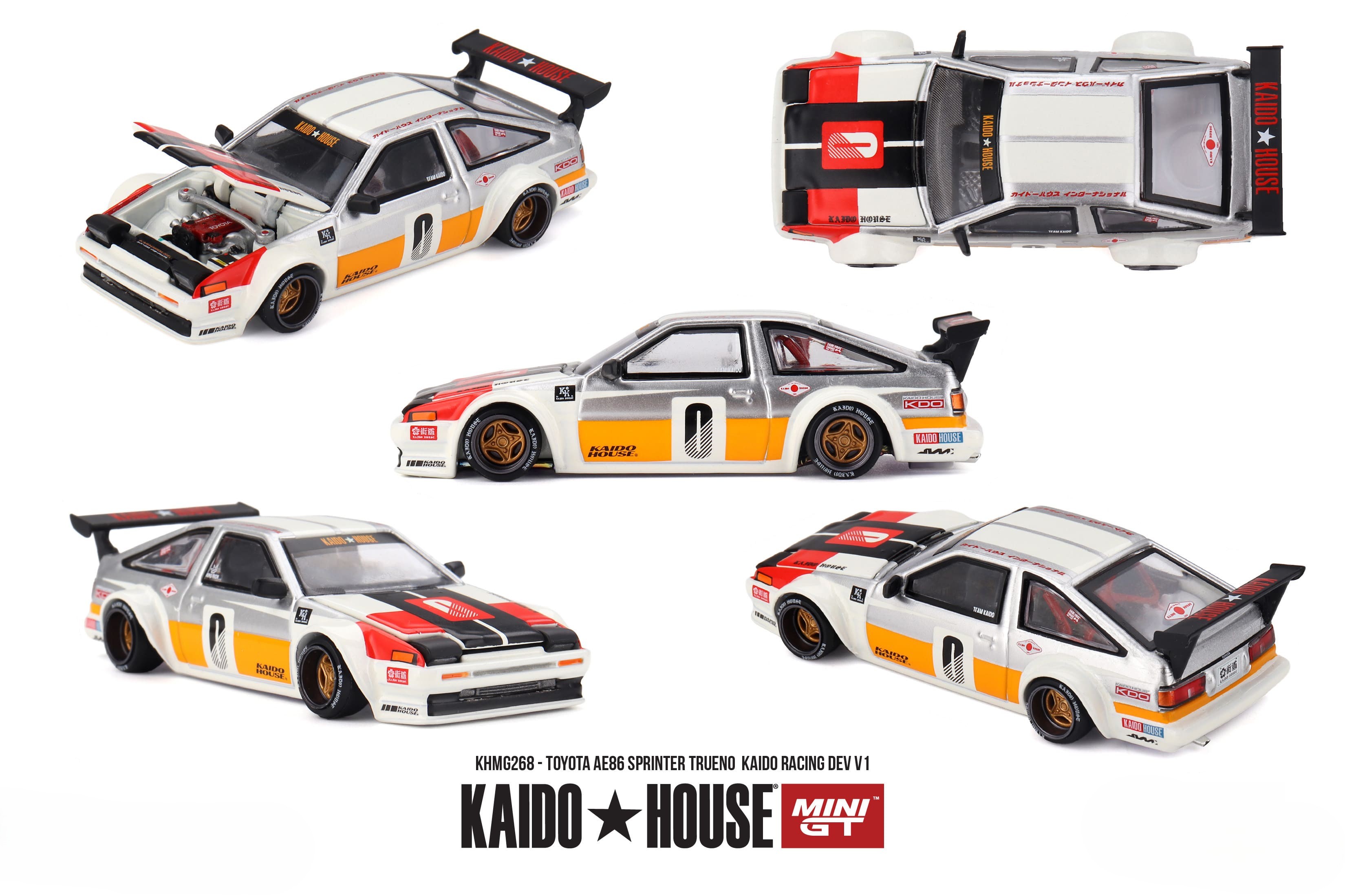 Toyota AE86 1983 Sprinter Trueno Kaido Racing DEV V1 1:64 Mini GT