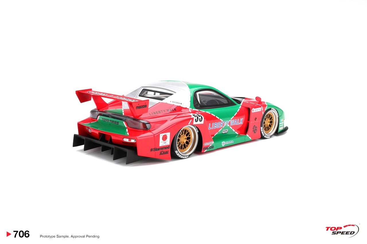 Mazda RX-7 LB-Super Silhouette 787 2024 green/red 1:18 TopSpeed Models