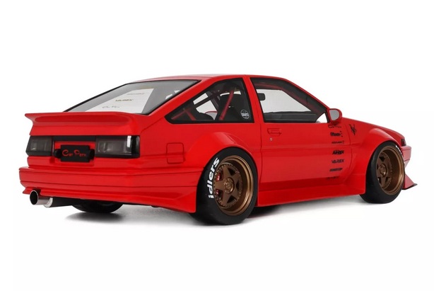 Toyota AE86 Sprinter Trueno Widebody 1986 Ferrari rosso corsa 1:18 OttOmobile