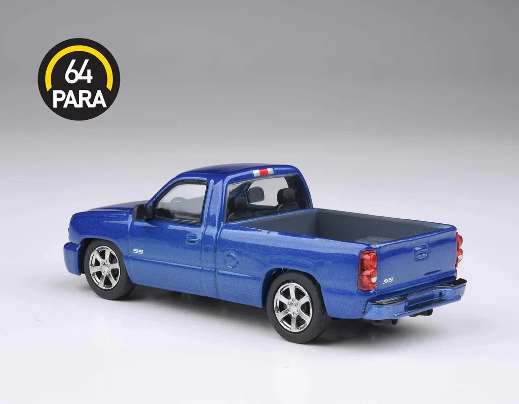 Chevrolet Silverado Single Cab 2006 blue 1:64 Para64