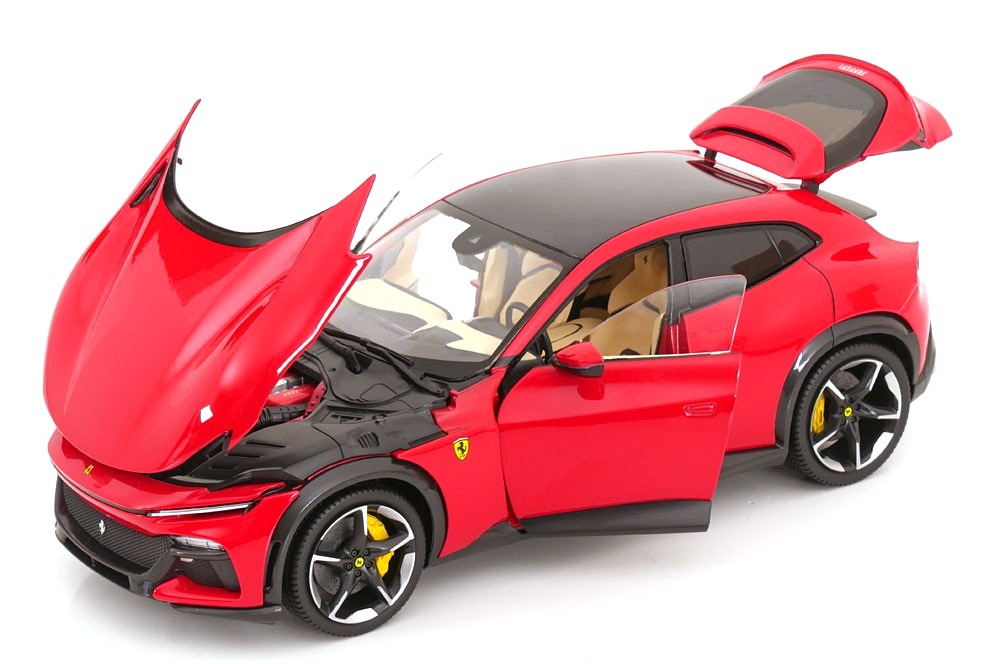 Ferrari Purosangue 2022 rosso corsa 322/cream iterior with Showcase 1:18 Polistil