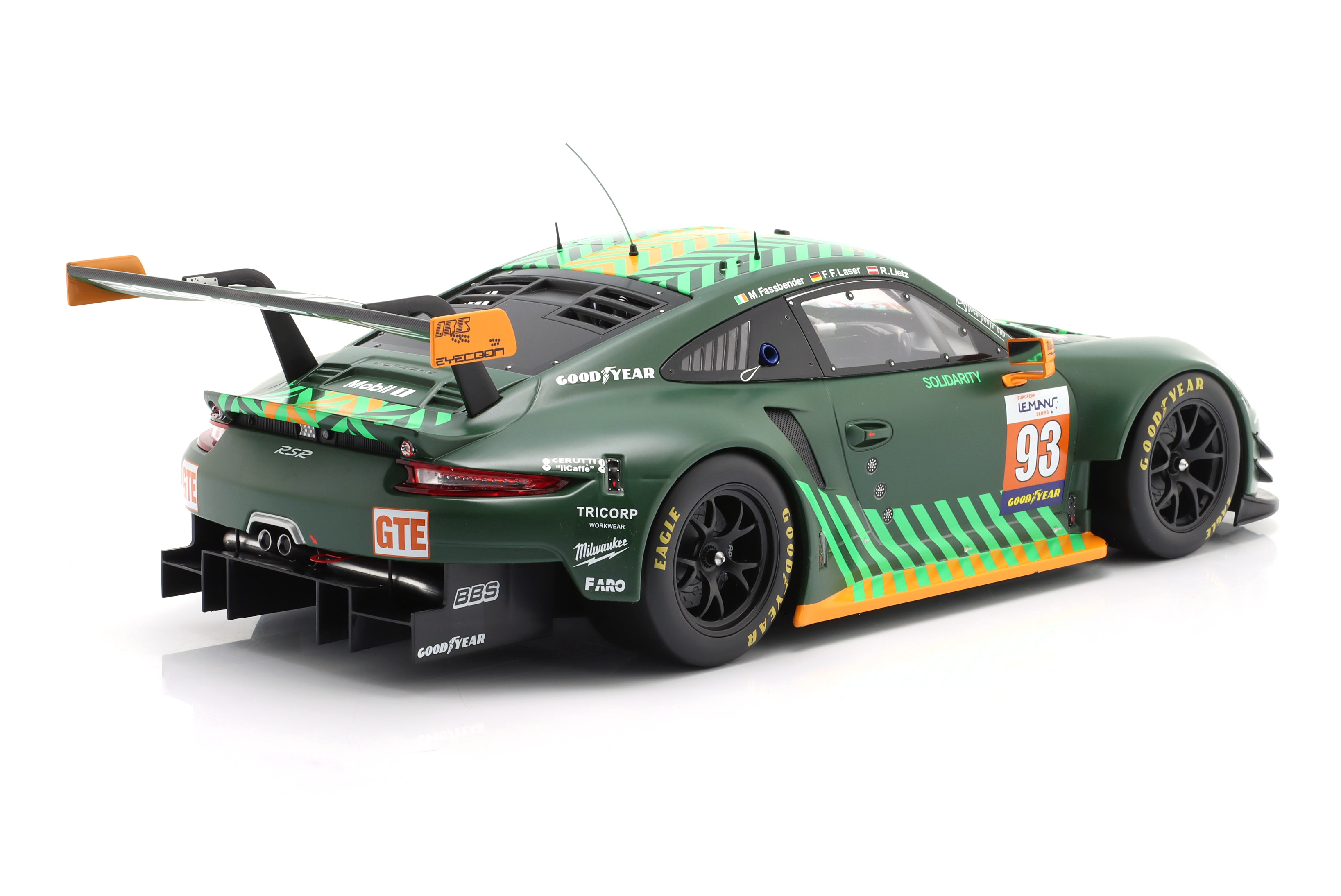 Porsche 911 RSR #93 Fassbender/Fernandez Laser/Lietz ELMS 2020 Proton Competition 1:12 Ixo Models