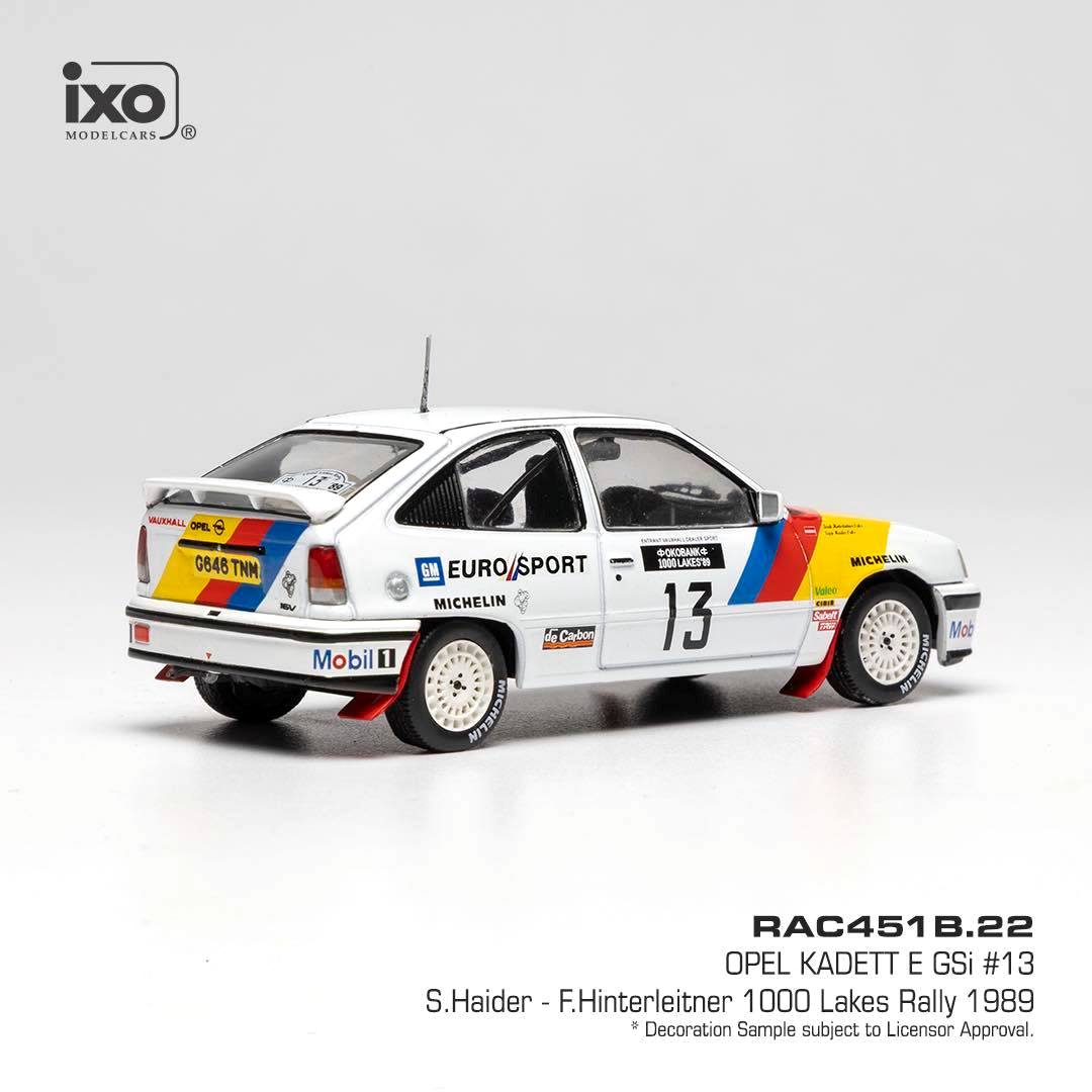 Opel Kadett E GSI #13 Haider/Hinterleitner 1000 Lakes Rally 1989 1:43 Ixo Models