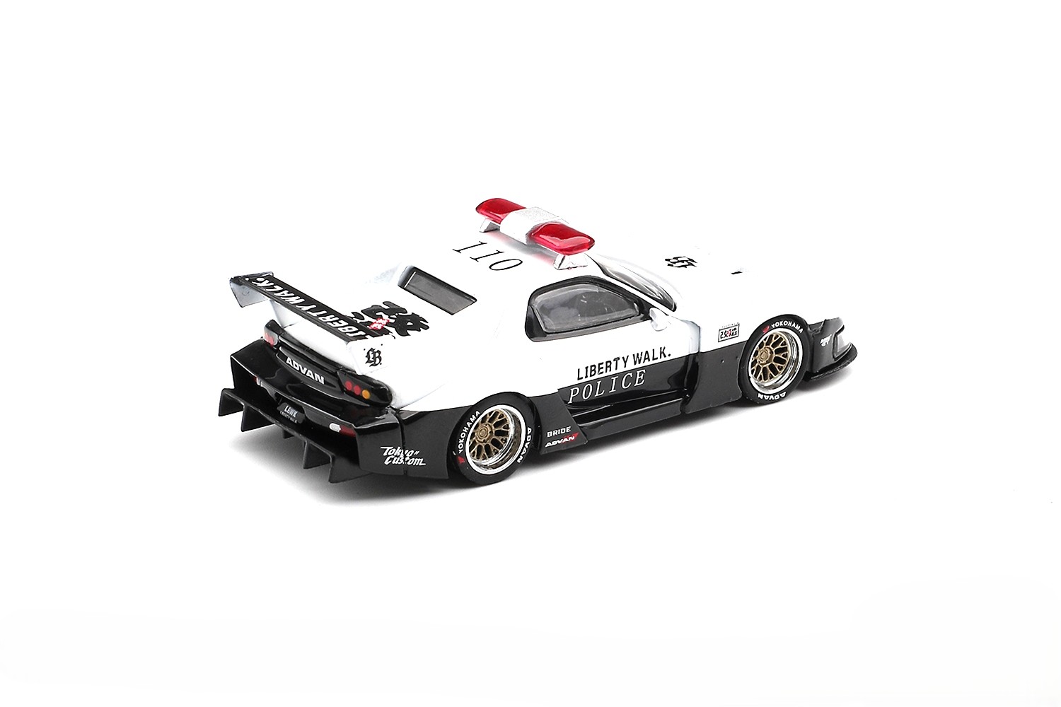 Mazda RX-7 1998 LB-Super Silhouette Police white/black 1:64 Mini GT