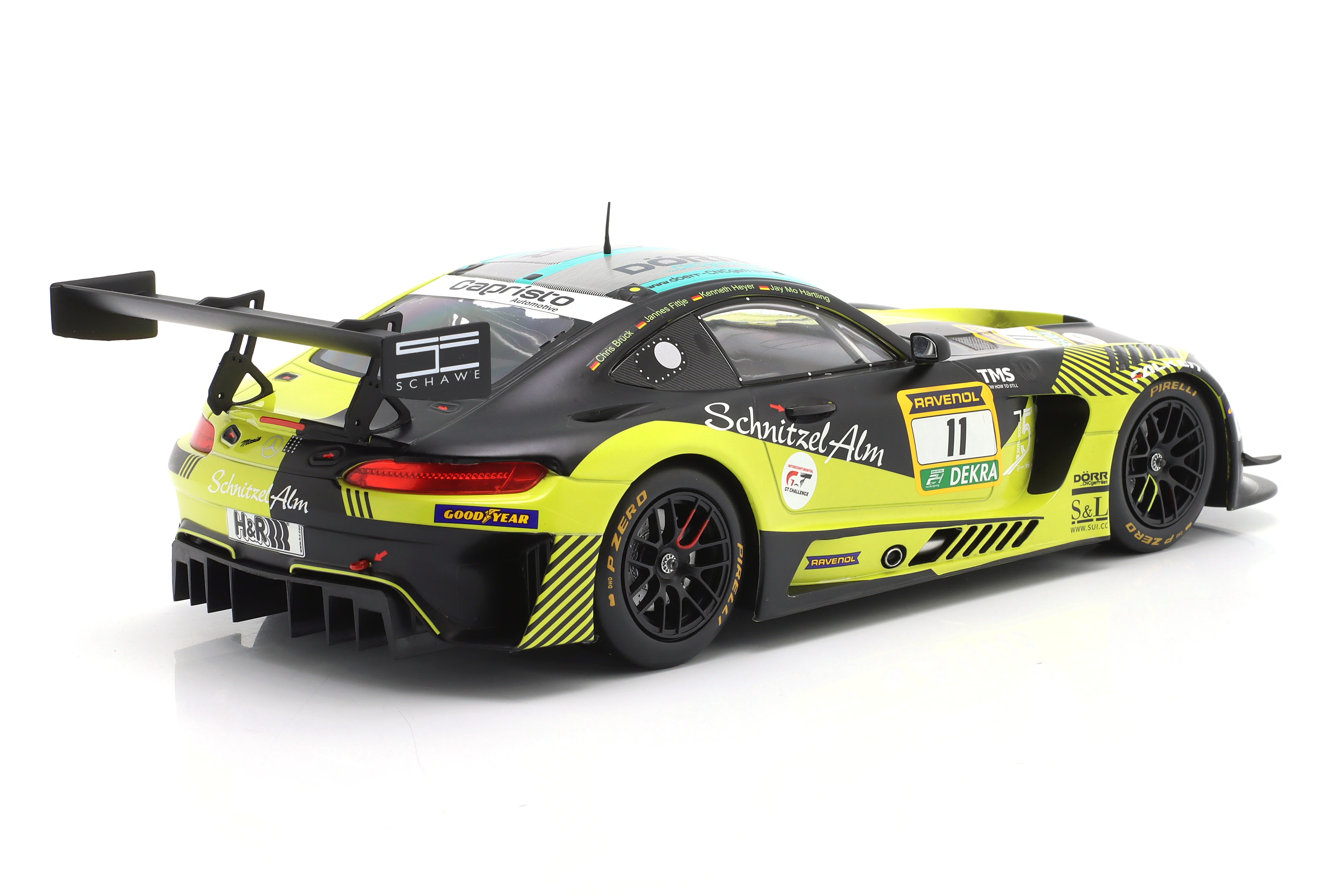 Mercedes-Benz AMG GT3 Schnitzelalm #11 Heyer/Härtling/Fittje/Brück 24H Nürburgring 2025 1:18 Ixo Models