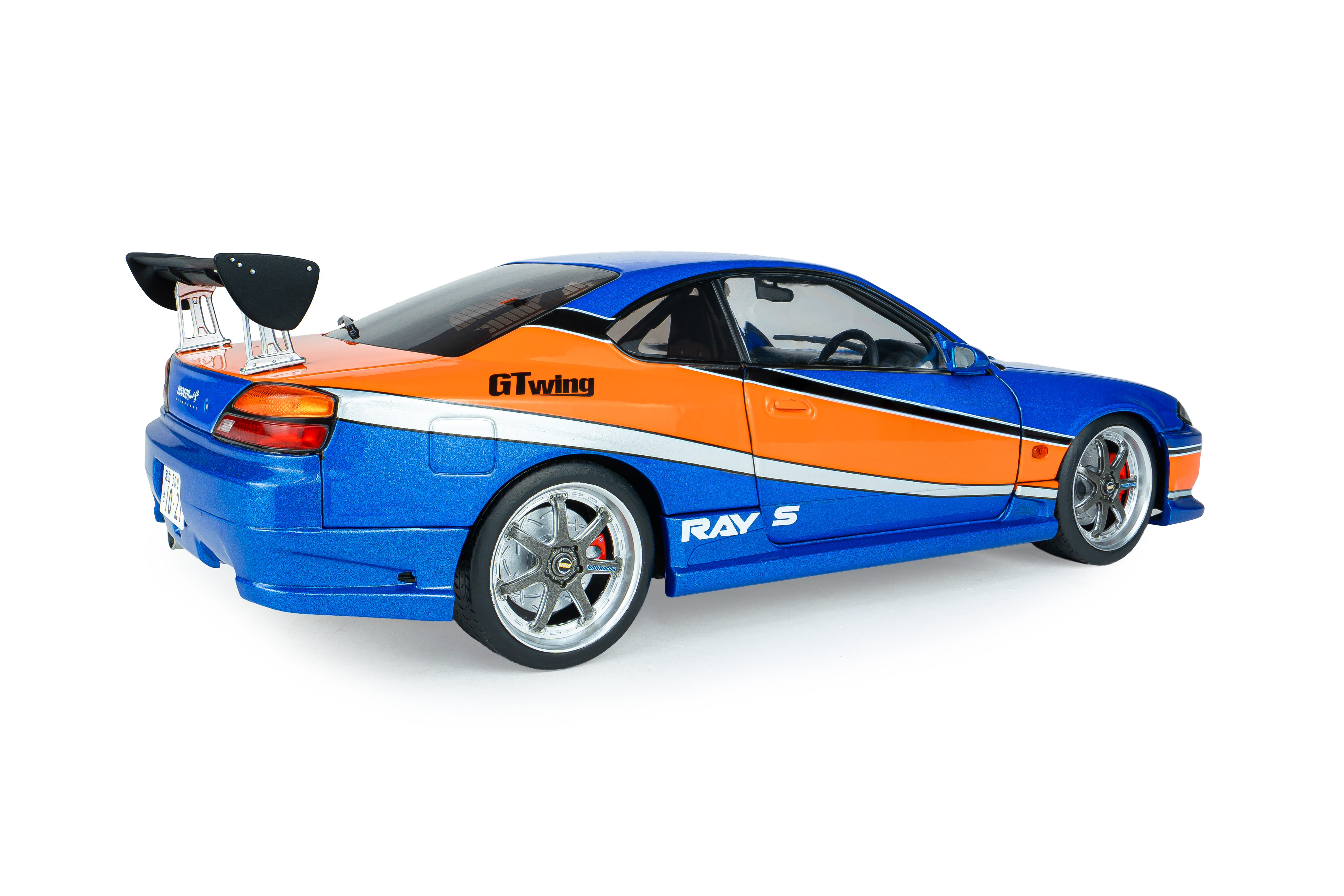 Nissan Silvia S15 Spec-S Tokyo Drift Mona Lisa 2006 blue/orange 1:18 Solido