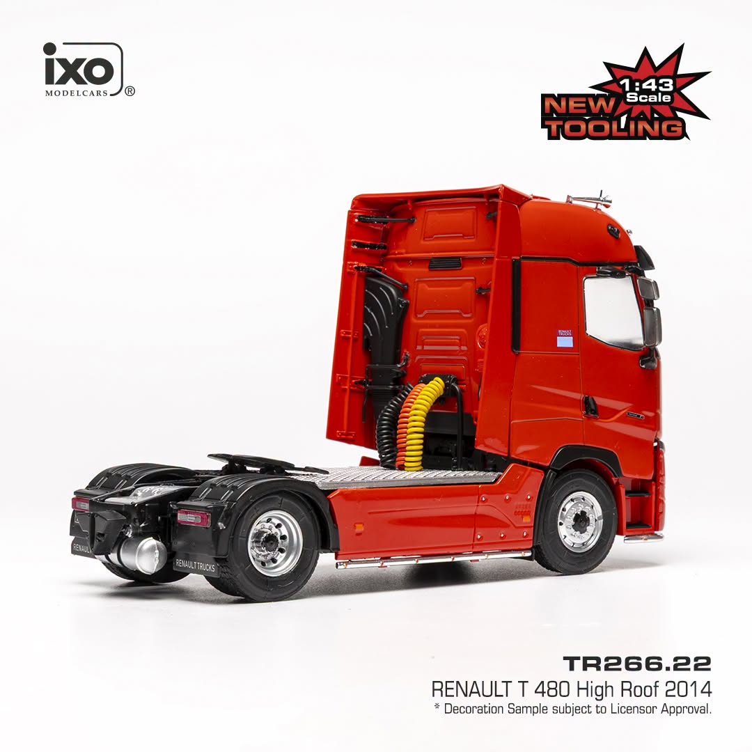 Renault T480 High Roof Tractor Truck 2-Assi 2014 red 1:43 Ixo Models
