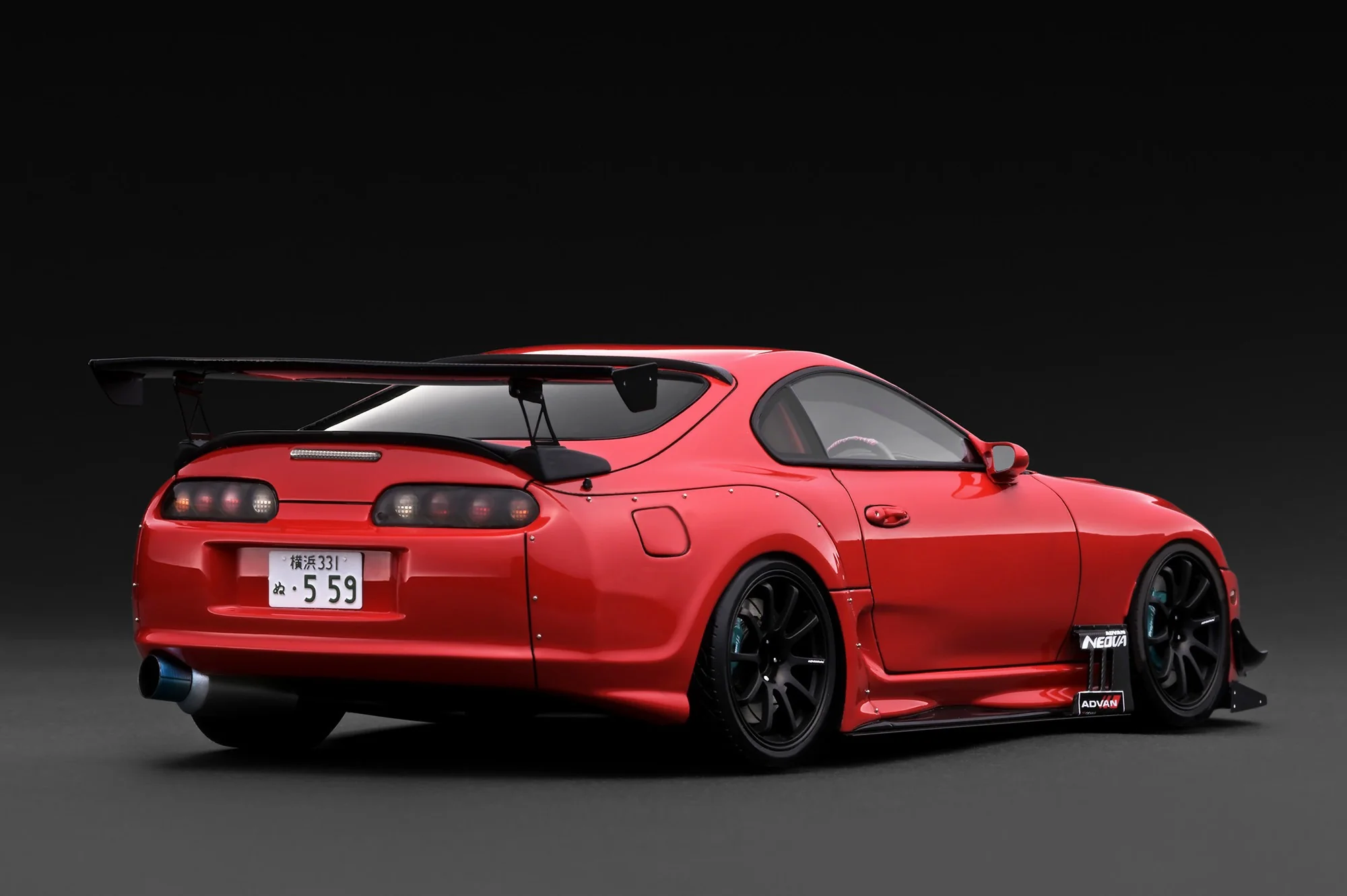 Toyota Supra RZ JZA80 Orido Street Version red 1:18 Ignition Model