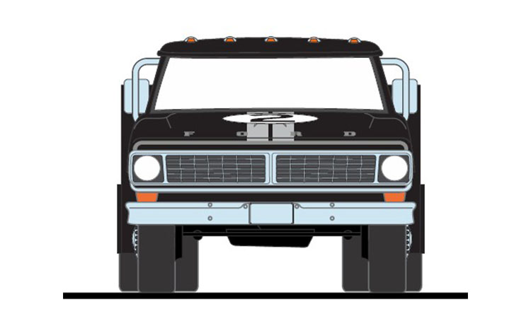 Ford F-350 Ramp Truck for GT40 #2 24H Le Mans 1966 1:18 Acme Diecast