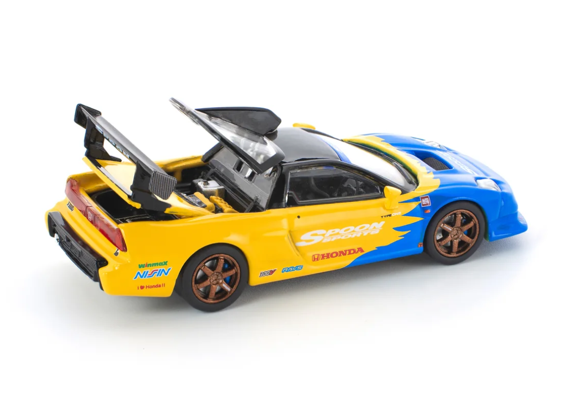 Honda NSX-R Spoon yellow/blue 1:64 Pop Race
